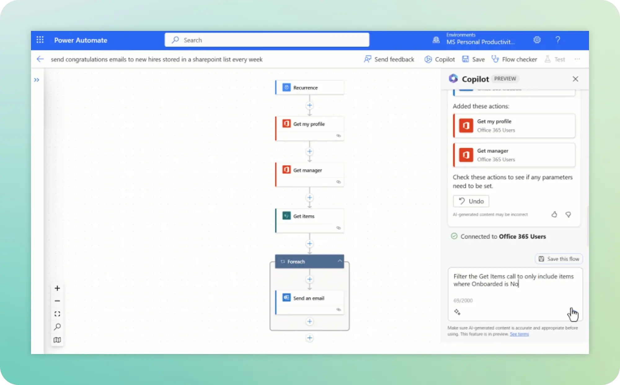 Copilot in Power Automate